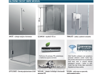 Novellini Drzwi Modus G 85 lewe do wnęki (83-86)  MODUSG85L-S-1K - 2