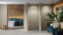 Złote szczotkowane drzwi prysznicowe PRIME GOLD BRUSHED 110 lewe New Trendy D-0786A - 7
