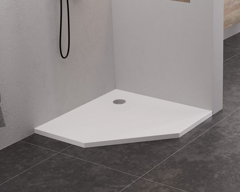 New Trendy Brodzik Konglomeratowy  NEX Pięciokątny 90x90 B-0452