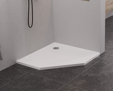 New Trendy Brodzik Konglomeratowy  NEX Pięciokątny 90x90 B-0452