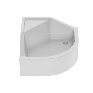 NEW TRENDY Brodzik ANGUS 80x80x29 akrylowy półokrągły z siedziskiem  B-0361