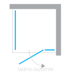 Sanswiss kabina prysznicowa Annea  AN13+ANT1 100x90 prawe AN13D10005007+ANT109005007 - 5
