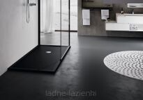 NOVELLINI Brodzik OLYMPIC PLUS 150x70 czarny  70x150 z syfonem OL150704-28 - 2