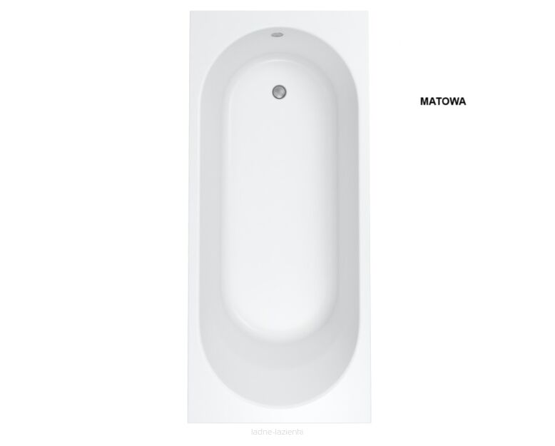Biała matowa wanna 170x75  SOLIA WHITE MAT na stelażu Schedline 3WST.S1P-17075/B/MG