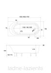 Biała matowa wanna 170x70  SOLIA WHITE MAT na stelażu Schedline 3WST.S1P-17070/B/MG - 8