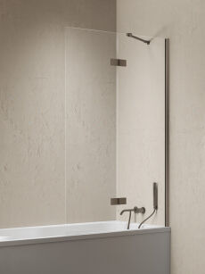 Parawan nawannowy NESTA GUNMETAL BRUSHED 110x150 prawy 6mm New Trendy P-0260