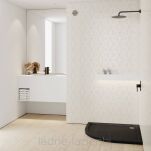 Schedpol brodzik SHARPER BLACK STONE 80x80 h4,5 półokrągły Schedline 3S.S1O-8080/C/ST - 4