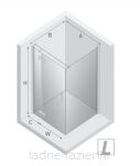 Kabina prysznicowa NESTA GUNMETAL BRUSHED 100x110 lewa K-4712 NEW TRENDY - 10