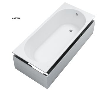 Biała matowa wanna 170X70 SOLIA WHITE MAT SET z nośnikiem Schedline 3WST.SS1P-17070/B/MG