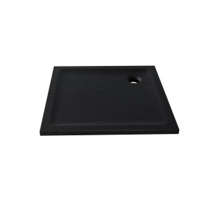 Brodzik kwadratowy 80x80 MILD STONE czarny NEW TRENDY B-0583