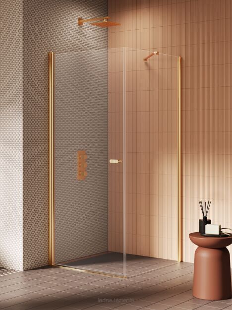 Złota szczotkowana kabina prysznicowa 90x90 NEW SOLEO GOLD BRUSHED New Trendy K-4184