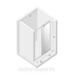 Drzwi prysznicowe SMART BLACK 100 czarne szkło 8mm New trendy EXK-4109 - 3