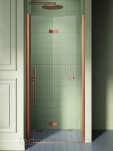 Miedziane drzwi prysznicowe 100 składane NEW SOLEO COPPER BRUSHED New Trendy D-0505A - 14
