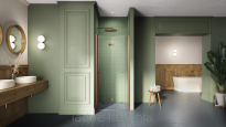 Miedziane drzwi prysznicowe 100 składane NEW SOLEO COPPER BRUSHED New Trendy D-0505A - 2