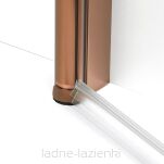 Miedziane drzwi prysznicowe 100 składane NEW SOLEO COPPER BRUSHED New Trendy D-0505A - 7