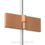 Miedziane drzwi prysznicowe 100 składane NEW SOLEO COPPER BRUSHED New Trendy D-0505A - 9