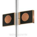 Miedziane drzwi prysznicowe 100 składane NEW SOLEO COPPER BRUSHED New Trendy D-0505A - 8