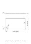 Schedpol brodzik SHARPER CEMENT STONE 80x100 h4,5 Schedline 3S.S1P-80100/CT/ST - 7
