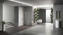 Kabina złota błyszcząca EVENTA GOLD SHINE 110x90 LEWA 8mm NEW TRENDY EXK-4709 - 8