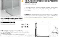 Kabina złota błyszcząca EVENTA GOLD SHINE 110x90 LEWA 8mm NEW TRENDY EXK-4709 - 12
