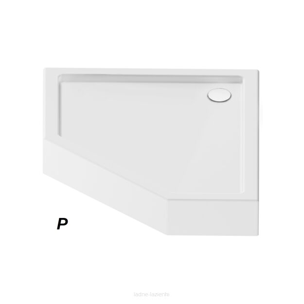 NEW TRENDY Brodzik NEW AZURA 100x80x15 Prawy pięciokątny asymetryczny B-0417