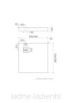 Brodzik NonLimits BLACK STONE 90x90 czarny Schedpol Schedline 3ST.N1K-9090/C/ST-M1/C/ST - 5