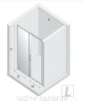 Grafitowe drzwi prysznicowe  100 lewe PRIME GUNMETAL BRUSHED New Trendy D-0885A - 7