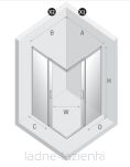 Grafitowa Kabina prysznicowa PRIME GUNMETAL BRUSHED 110x90 New Trendy D-0887A/D-0884A - 5