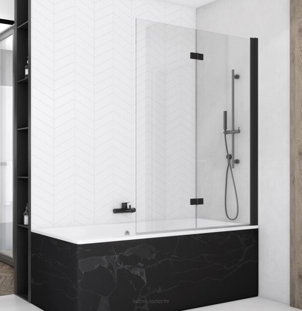 Sanswiss Parawan nawannowy SOLINO BLACK SOLB2 120 dwucześciowy PRAWY SOLB2D1200607