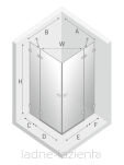 Grafitowa Kabina prysznicowa 80x110 AVEXA GUNMETAL BRUSHED NEW TRENDY EXK-3381 - 9