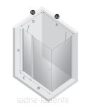 Grafitowa kabina prysznicowa 110x90 NEW SOLEO GUNMETAL BRUSHED New Trendy K-2163 - 12