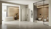 Grafitowa kabina prysznicowa 110x90 NEW SOLEO GUNMETAL BRUSHED New Trendy K-2163 - 2