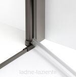 Grafitowa kabina prysznicowa 110x90 NEW SOLEO GUNMETAL BRUSHED New Trendy K-2163 - 4