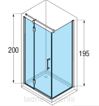 Novellini Kabina prysznicowa Modus G+F 170x75 MODULGF170L-S-1K+MODULF75-1K PROMOCJA - 4