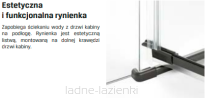 Drzwi prysznicowe AVEXA GUNMETAL BRUSHED 90 Lewe NEW TRENDY EXK-3246 - 3