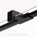 NEW TRENDY Kabina REFLEXA BLACK trójścienna przyścienna 100x90 lewe czarna EXK-5025 (EXK-1371) - 6