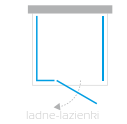 NEW TRENDY Kabina REFLEXA BLACK trójścienna przyścienna 100x90 lewe czarna EXK-5025 (EXK-1371) - 4