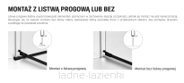 NEW TRENDY Kabina REFLEXA BLACK trójścienna przyścienna 100x90 lewe czarna EXK-5025 (EXK-1371) - 10