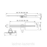 CZARNY matowy Odpływ Liniowy VISIO SLIM BLACK 90 New Trendy OL-0079 - 3