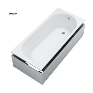 Matowa wanna z nośnikiem ARTEMIS WHITE MAT SET 170X70 Schedline 3WSP.AS1P-17070/B/MG