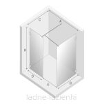 NEW TRENDY Kabina walk in EVENTA 150x90 h200 8mm EXK-4657 - 4