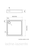 Schedpol brodzik Favory Plus 80x80 wys16 Schedline 3ST.F1K-8080 - 4