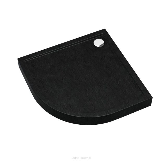 Brodzik CAMERON BLACK 90x90 h12 półokrągły Schedpol Schedline 3ST.C1O-9090/C/ST