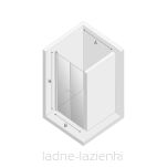 NEW TRENDY drzwi prysznicowe NEW SOLEO LIGHT GOLD 80X195 wahadłowe złote D-0455A - 10