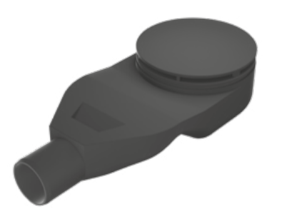 NEW TRENDY Syfon brodzikowy Thino niski 44mm fi 90mm czarny S-0039
