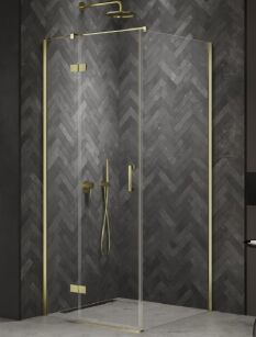 Złota kabina prysznicowa NESTA LIGHT GOLD 90x80 lewa K-4497 NEW TRENDY