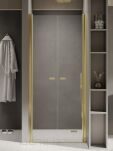 NEW TRENDY drzwi prysznicowe NEW SOLEO LIGHT GOLD 120X195 wahadłowe złote D-0459A - 3