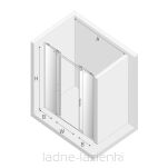 Drzwi prysznicowe SOFTI 150 dwuskrzydłowe szkło 8mm New trendy EXK-3906 - 10