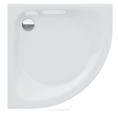 NEW TRENDY Brodzik CANTARE 80x80x6 akrylowy półokrągły B-0159