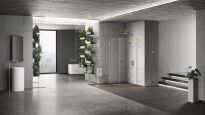 Kabina złota błyszcząca EVENTA GOLD SHINE 80x90 Prawa 8mm NEW TRENDY EXK-4721 - 12